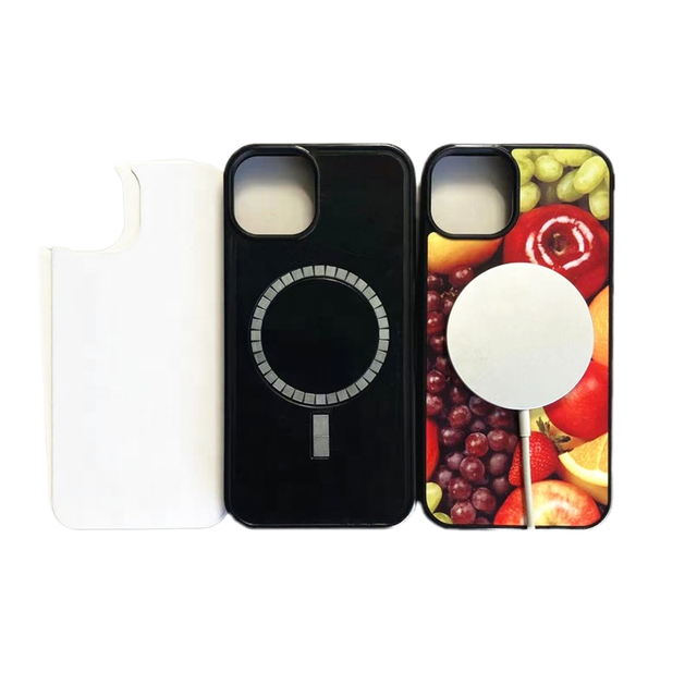 High Quality 2D TPU Magnetic Case Luxury Blank Matte Sublimation for 12 13 14 15 15PROMAX 16 17 Supports Wireless OPP Bag