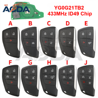 Llave Inteligente para Automóvil Chevrolet Buick GMC, Llave Remota para Automóvil 433MHz con Chip ID49 YG0G21TB2
