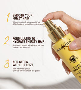 OEM ODM <span class=keywords><strong>Meilleur</strong></span> après-shampoing capillaire sans rinçage personnalisé pour <span class=keywords><strong>cheveux</strong></span> ondulés Formule crème fortifiante et hydratante Marque privée - Product Image 2