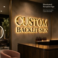 Lettres en métal 3D personnalisées rétroéclairées par LED, étanches IP65, contrôlées par Bluetooth, Assistant Google, éclairage blanc chaud, barre lumineuse