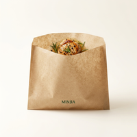 Sac de cuisson en papier sulfurisé biodégradable avec logo personnalisé, pochette de cuisson au four résistante à la chaleur, sac de rôtissage en papier sans BPA, sac de cuisson au four