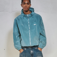 Veste coupe-vent imperméable personnalisée, fermeture éclair intégrale, vêtements de sport, veste légère en nylon ripstop