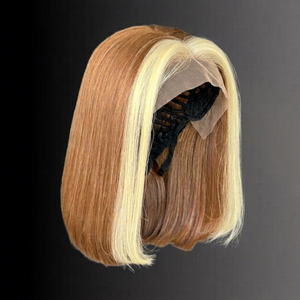 Venta al por mayor pelucas de cabello humano Glueless Highlight Cierre de flecos Color Rubio extensiones de cabello humano de calidad superior para las mujeres - Product Image 1