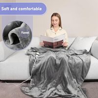 Plaid chauffant super doux en flanelle matelassé, 10 niveaux de chauffe, 8 heures d'autonomie, personnalisable, écologique, électrique, fabriqué en Chine