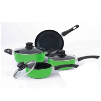 Ensemble de 4 casseroles en aluminium antiadhésif, avec couvercles en verre trempé, pour la cuisine à domicile et les restaurants