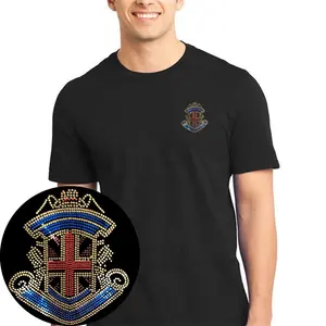 Design Hotfix lustrini decorativi motivo strass imitazione Logo personalizzato all'ingrosso per T-shirt