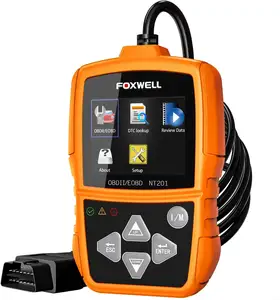 Foxwell evrensel OBD2 tarayıcı araba kod okuyucu, dönüş kapalı kontrol motor işık, okuma ve silme arıza kodları