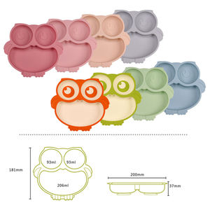 Plato de Silicona con Separador, Plato de Silicona para Bebé Libre de BPA con Ventosa, Utensilios para la Alimentación del Bebé - Product Image 3