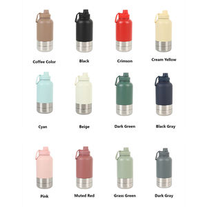 3 in 1 304 baja tahan karat 32oz + 9oz + 8oz baja tahan karat portabel tempat makan hewan peliharaan perjalanan luar ruangan mangkuk terisolasi botol air anjing - Product Image 5