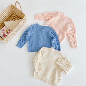 Nuovo Designer di alta qualità in cotone 100% neonate bambine vestiti per bambini vestiti ricamati cappotto tutto in maglia cardigan - Product Image 2