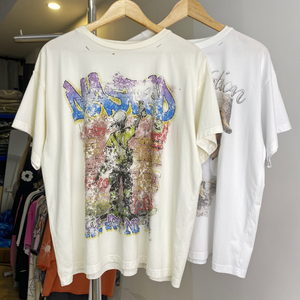 Cotton Printing Oversized Blank <strong>Plain</strong> Vintage Graphic <strong>Tshirt</strong> Streetwear Loose Distressed <strong>Tshirts</strong> for Men Clothing Manufacturers - Product Image 3