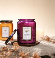 Bougies parfumées personnalisées en cire de soja pour aromathérapie, pots de bougies romantiques à thème naturel, décoration pour bars et fêtes, vente en gros