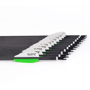 Accesorios de caza Ballesta de tiro Flecha de carbono ligera 16/20 pulgadas Columna vertebral 400 con pluma <span class=keywords><strong>naranja</strong></span> Verde Negro - Product Image 5