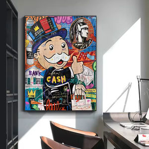 Póster de grafiti moderno, arte monopoliza carteles de arte en lienzo y pinturas de arte de pared de calle rica impresas para decoración del hogar - Product Image 5