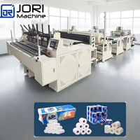 Machine automatique de fabrication de papier toilette et de serviettes de cuisine avec impression couleur et gaufrage pour petites entreprises CE
