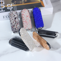 Xingyue XY Model Mini Peigne Miroir Pliant Portable Coussin d'Air Diamanté Strass Bling Kits Intérieurs pour Voiture Cosmétique Voyage