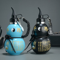 Termo de vacío de calabaza de gran capacidad, portátil para exteriores, estilo chino, de acero inoxidable, para deportes, regalo, venta al por mayor