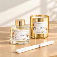 AIKUN OEM – Ensemble diffuseur de parfum et bougie parfumée au design exclusif de notre équipe de créateurs, avec étiquette personnalisée, idéal pour les cadeaux de mariage