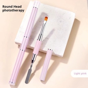 Hot Selling Double Head Nail <b>Brush</b> <b>Round</b> Head and UV Nail Gel Stick 2-in-1 Nail <b>Brush</b> with Cheap Price - Product Image 4