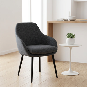 LOTUS Modern Luxury European Style Ergonomic Stackable Portable Dining Chair Soft <b>Foam</b> <b>Seat</b> Black Stainless Apartment Villa - Product Image 3