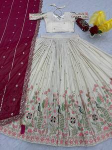 Lehenga Choli de bonne qualité avec Cancan pour femmes, robe ethnique brodée élégante pour mariage et fête, disponible au prix d'exportation - Product Image 6