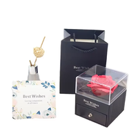 CULLUS Boîte à bijoux personnalisée de luxe pour cadeau de la Saint-Valentin, emballage de collier, boîte cadeau rose éternelle