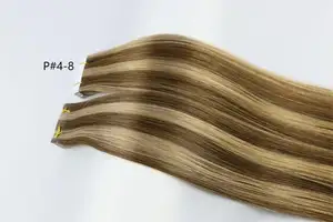 100% Human Stratum Corneum Hair Bone Straight Virgin Skin Weft Band In Hair Extensions Invisible Tape Hair Extensions