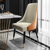 Chaise d'appoint en tissu velours moderne européen avec base en métal durable pour hôtel et restaurant