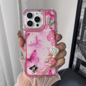 Hermosa cadena mariposa epoxi impreso funda de teléfono para MOTO <span class=keywords><strong>G</strong></span> play 2025 <span class=keywords><strong>Edge</strong></span> 60 Fusion 5G G06 4G E15 - Product Image 4