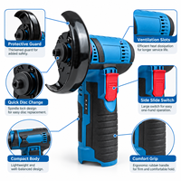 Mini-meuleuse d'angle sans fil HJT 12V rechargeable Li-ion avec moteur à balais – Légère pour la découpe, le polissage et le meulage domestique