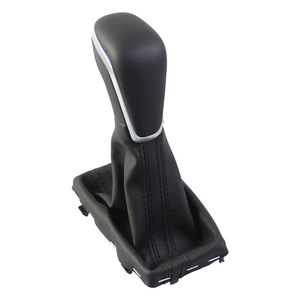 Audi Gear <b>Knob</b> QZXN-C20 Black Plastic Rustproof Flat Leather Perforated Leather <b>Shift</b> <b>Knob</b> For AUDI(RA) - Product Image 3
