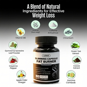 Capsules brûle-graisses à faible teneur en <span class=keywords><strong>sucre</strong></span> et en matières grasses OEM ODM, pilules amincissantes pour le contrôle du poids chez l'adulte, complément alimentaire - Product Image 2