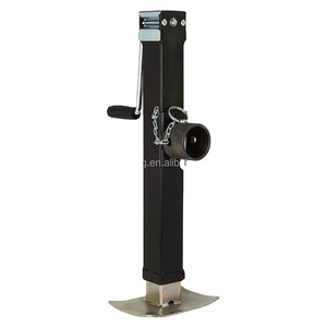 Jambes de support réglables noires pour caravane et remorque, avec poignée, capacité 2000lbs, 5000lbs, 7000lbs, personnalisables - Product Image 1