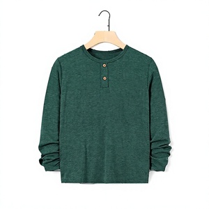 Customs Boys Long Sleeve Polo Collar Solid Pattern 100% Cotton Jersey Fabric Eco-Friendly Quick Dry Breathable Casual Green - Product Image 4