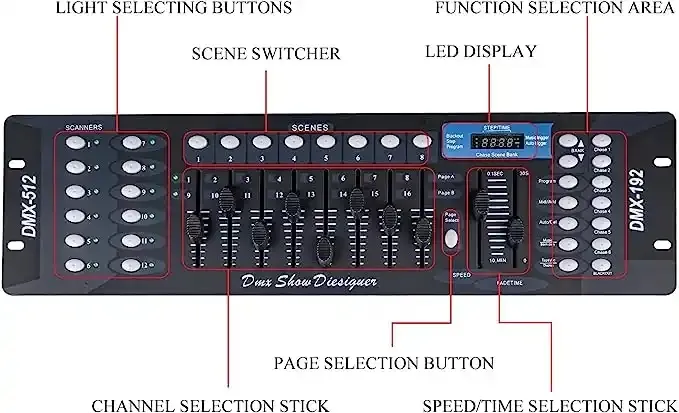 DMX 192 контроллер сценический диджейский контроллер света беспроводной осветительный миксер панель консоли световые шоу Вечеринка диско DMX контроллер DMX512