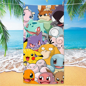 Serviette de plage absorbante en microfibre avec impression numérique simple pour un usage domestique en été et des dessins animés - Product Image 3