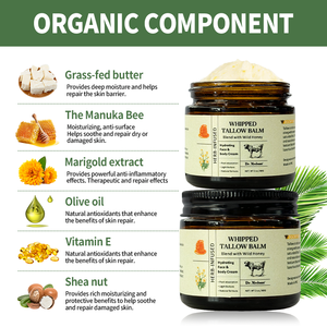 Kem dưỡng da bơ mỡ bò hữu cơ 100% tự nhiên, nhãn hiệu riêng, từ bò ăn cỏ, dùng cho mặt và toàn thân - Product Image 4