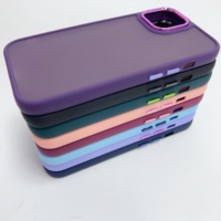 Étui de téléphone en PC mat avec cadre métallique effet peau pour iPhone 15 Pro 14 Plus 13 Pro Max, coque de protection antichoc
