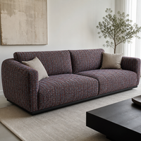 Tissu d'ameublement tissé de poids moyen 460 g/m², teint uni, 100 % polyester, toucher doux, luxe, durable, chenille, résistant aux taches