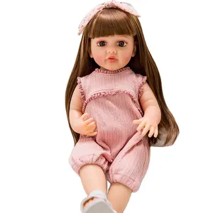 Bonecas reborn de vinil de 22 polegadas com panos boneca realista bebê reborn