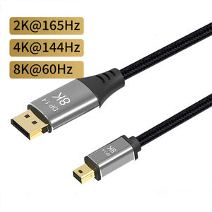 Doonjiey – <span class=keywords><strong>adaptateur</strong></span> de câble MINI DP <span class=keywords><strong>Displayport</strong></span> vers DP, tresse en nylon 8K <span class=keywords><strong>144hz</strong></span> de haute qualité pour ordinateur portable Pro TV moniteur câble DP - Product Image 3