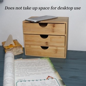 Bamboo multi-layer <b>drawer</b>-style <b>storage</b> <b>box</b>, cosmetic <b>storage</b> cabinet, children's room bedside <b>storage</b> <b>box</b>, export customized - Product Image 3