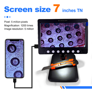 Microscope électronique Aiceyi Inskam 330, grossissement 1200x, écran TN 7 pouces, résolution 5MP, éclairage 8 LED, indice de protection IP54, manuel - Product Image 2