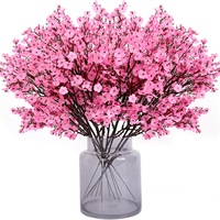 Realistische Handgefertigte Seiden-Schleierkraut 12-teilige Blumen DIY Hochzeit Party Tischdekoration Heim-Dekor
