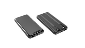 แบตเตอรี่สำรองพกพาขนาด 10000mAh ดีไซน์บางเฉียบ พร้อมสายชาร์จคู่ในตัว - Product Image 1