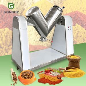 เครื่องผสมอาหารแห้งชนิด V ขนาด 50 กก. สำหรับผสมผงสีอาหาร ผงคาวา มาซาลา และผงอนุมูลอิสระชนิดต่างๆ เช่น ผงออกไซด์ของถ่าน - Product Image 1