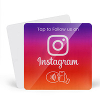 Panneau en acrylique NFC NTAG215 pour avis clients, appuyez sur votre téléphone pour ouvrir WhatsApp, plaque NFC pour avis clients pour les magasins de détail