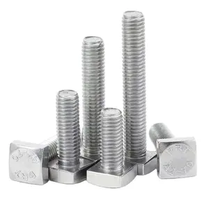 INOX Stainless Steel A193 A914 B8 N8M B8T A453 GR660 A286 ASTM AISI ANSI 304 316 Square Head Bolt With Nut And Washer