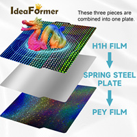 Plaque en acier pour lit chauffant Ideaformer à double face avec revêtement PEY+H1H (257x257mm 270g) pour imprimante 3D Bambu Lab X1/P1Series/A1