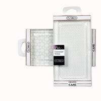 Étui de téléphone en plastique transparent chargeur accessoires de téléphone boîte d'emballage étui de téléphone intelligent au détail boîte de papier d'emballage avec la main